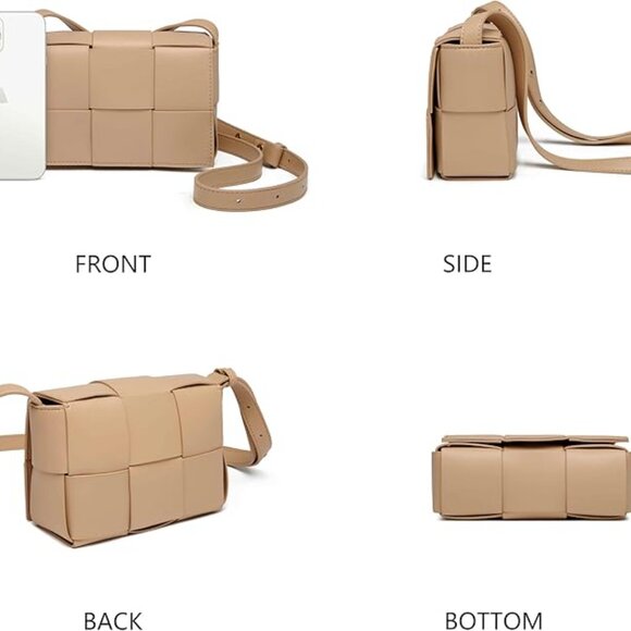 Woven Crossbody Cassette Bag Small Shoulder Bag - Picture 3 of 5